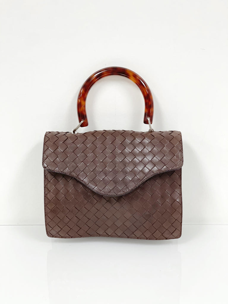 Bottega Veneta Vintage Intrecciato Leather Handle Bag