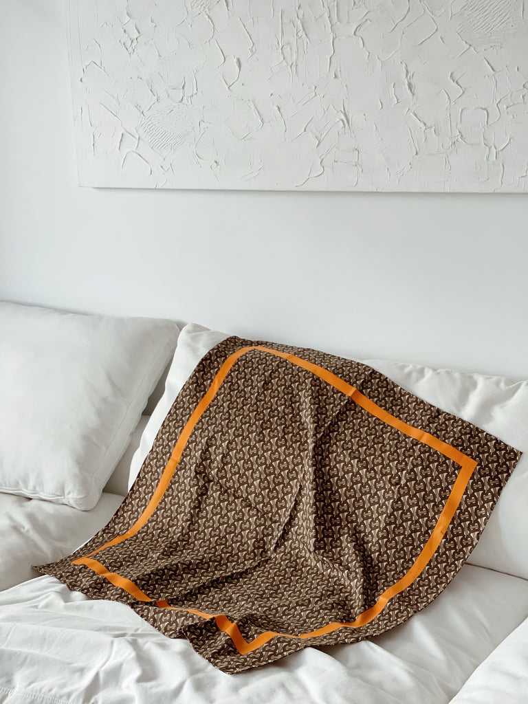 Burberry 2021 Silk Monogram Scarf