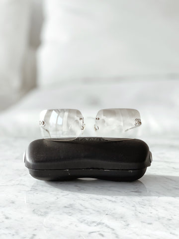 Chanel Vintage Rimless CC Sunglasses