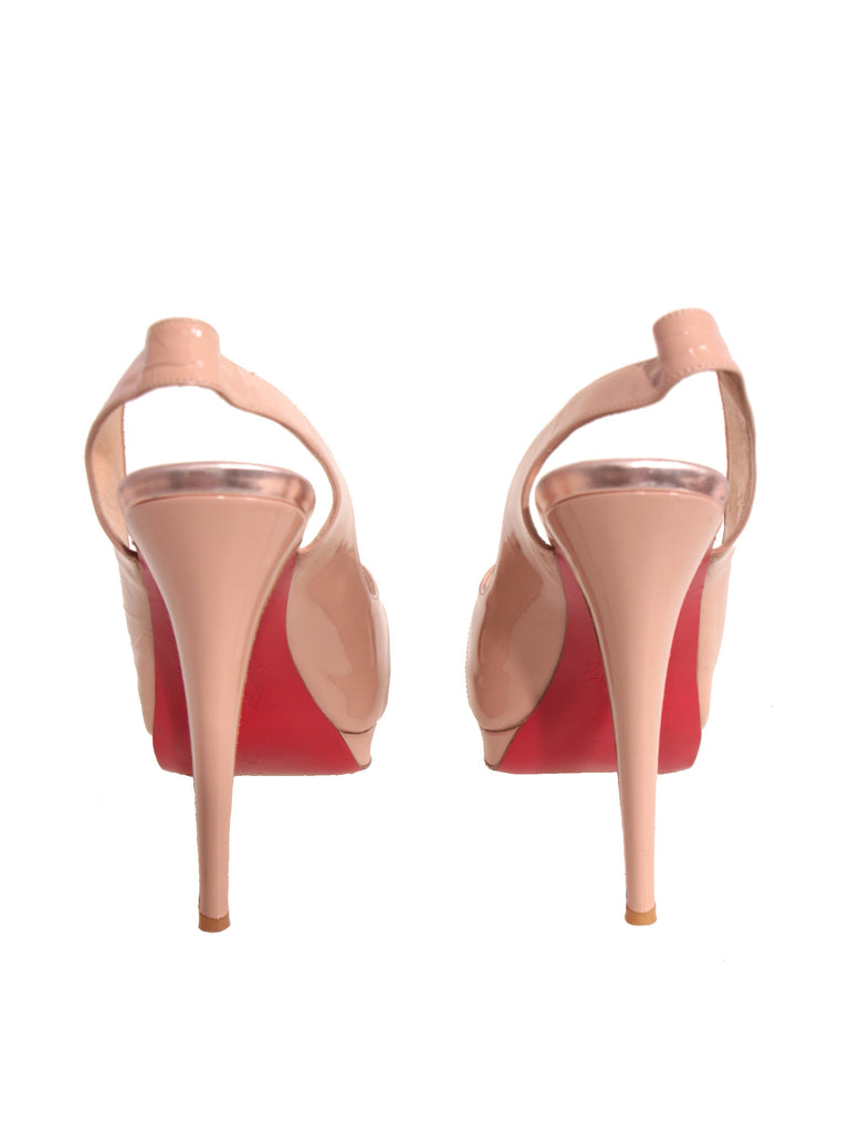Christian Louboutin Patent Leather Slingback Pumps