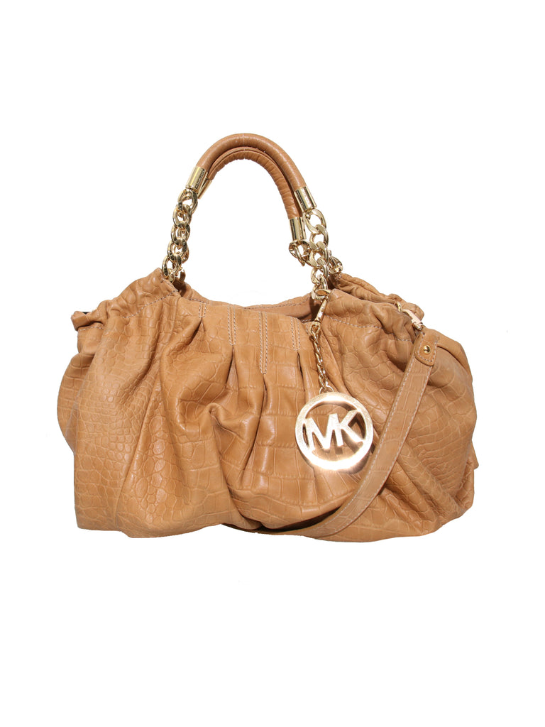 Michael Kors Embossed Leather Shoulder Bag