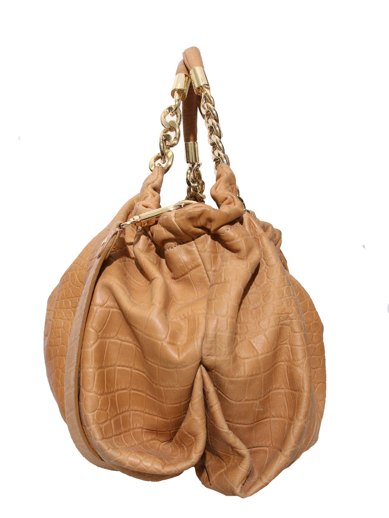 Michael Kors Embossed Leather Shoulder Bag