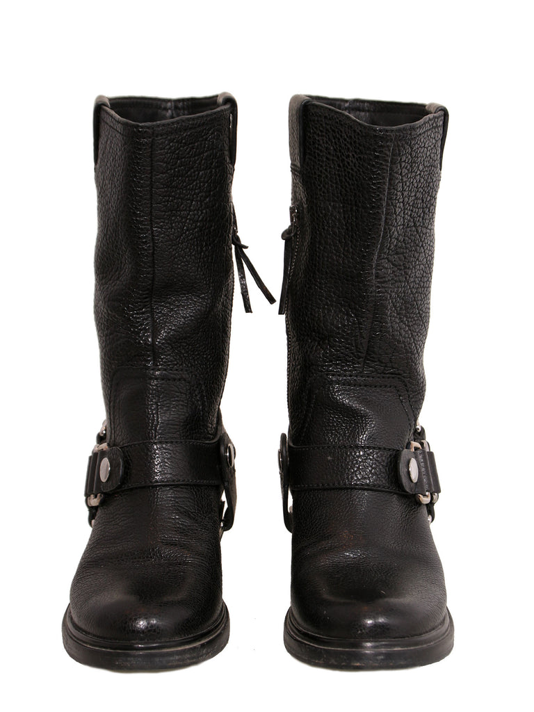 Miu Miu Leather Mid-Calf Boots