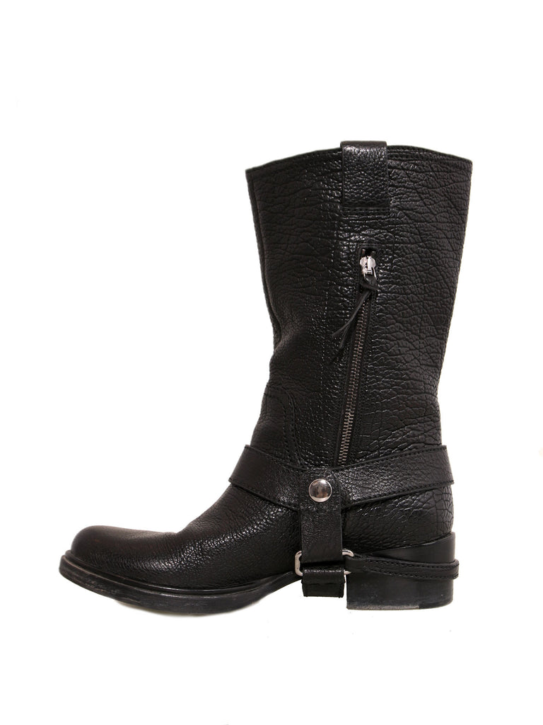 Miu Miu Leather Mid-Calf Boots
