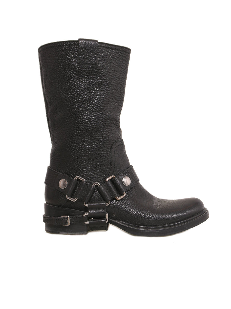 Miu Miu Leather Mid-Calf Boots