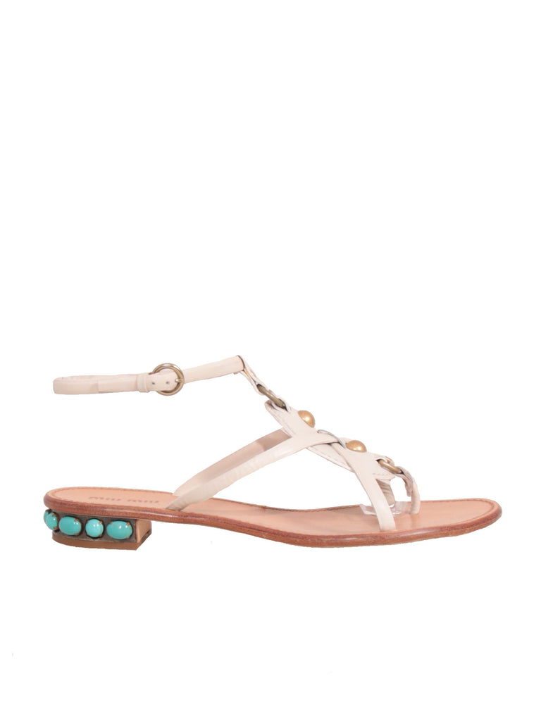 Miu Miu Leather Sandals