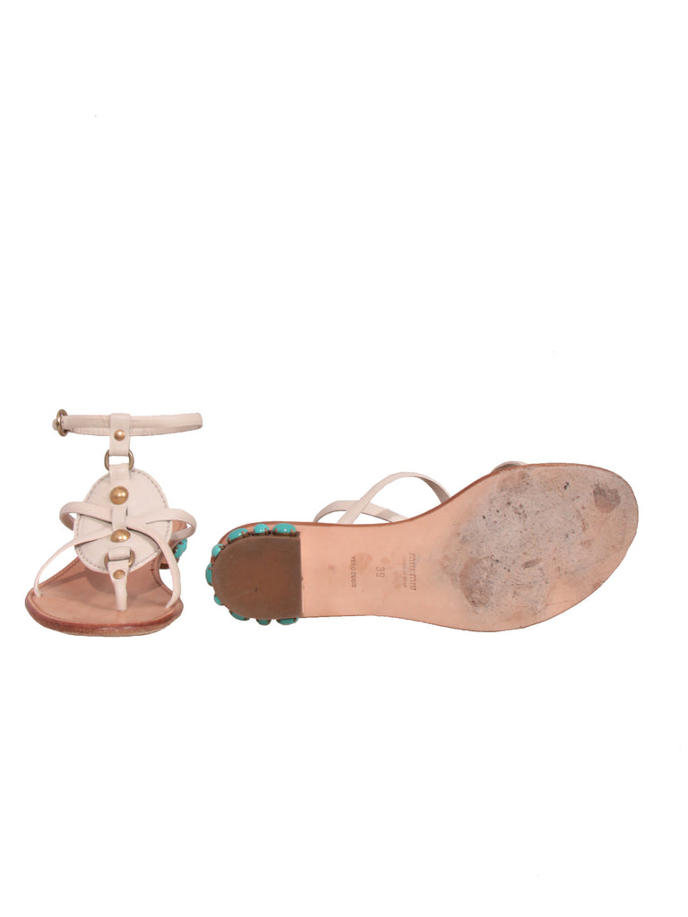 Miu Miu Leather Sandals