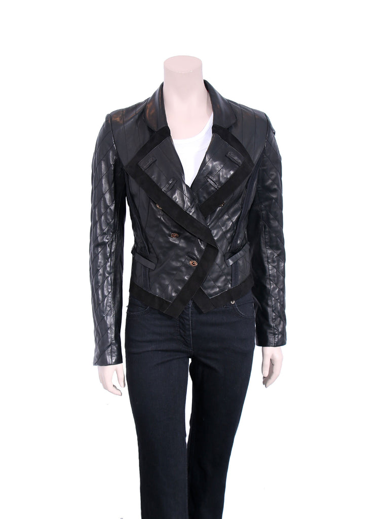 Roberto Cavalli Leather and Suede Jacket