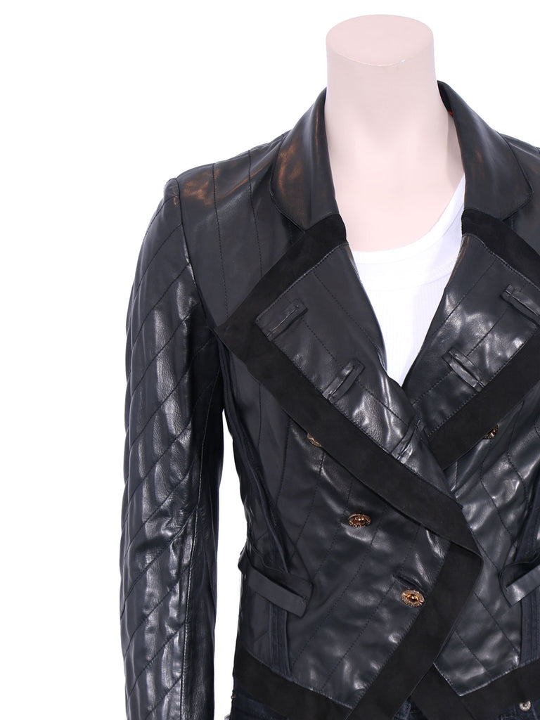 Roberto Cavalli Leather and Suede Jacket
