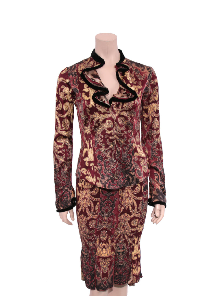 Roberto Cavalli Silk Ruffle Top