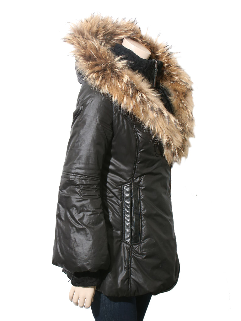 Winter Down Coat with Fur Hood