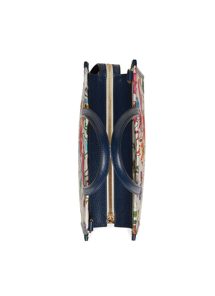 New Gucci Medium Flora Canvas Tote Bag