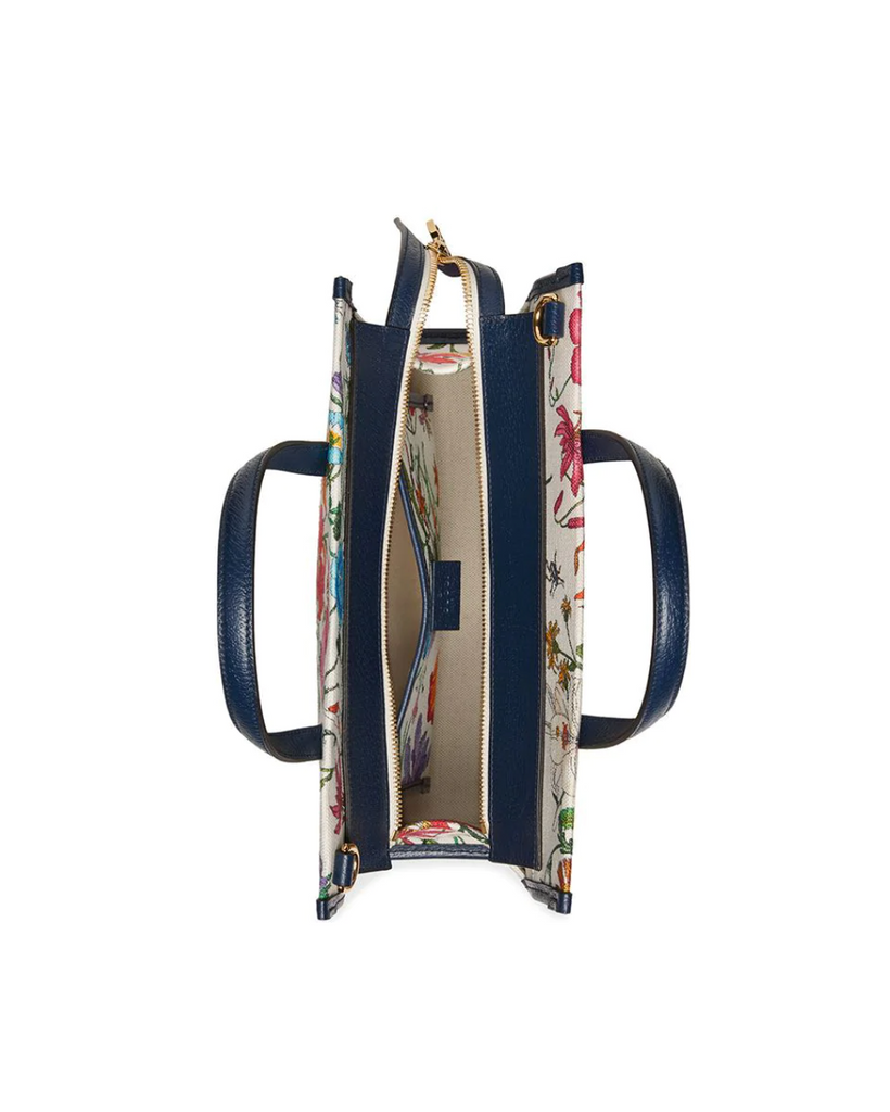 New Gucci Medium Flora Canvas Tote Bag