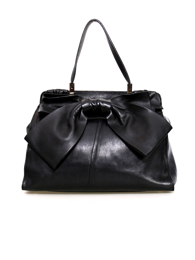 Valentino Aphrodite Leather Bow Bag