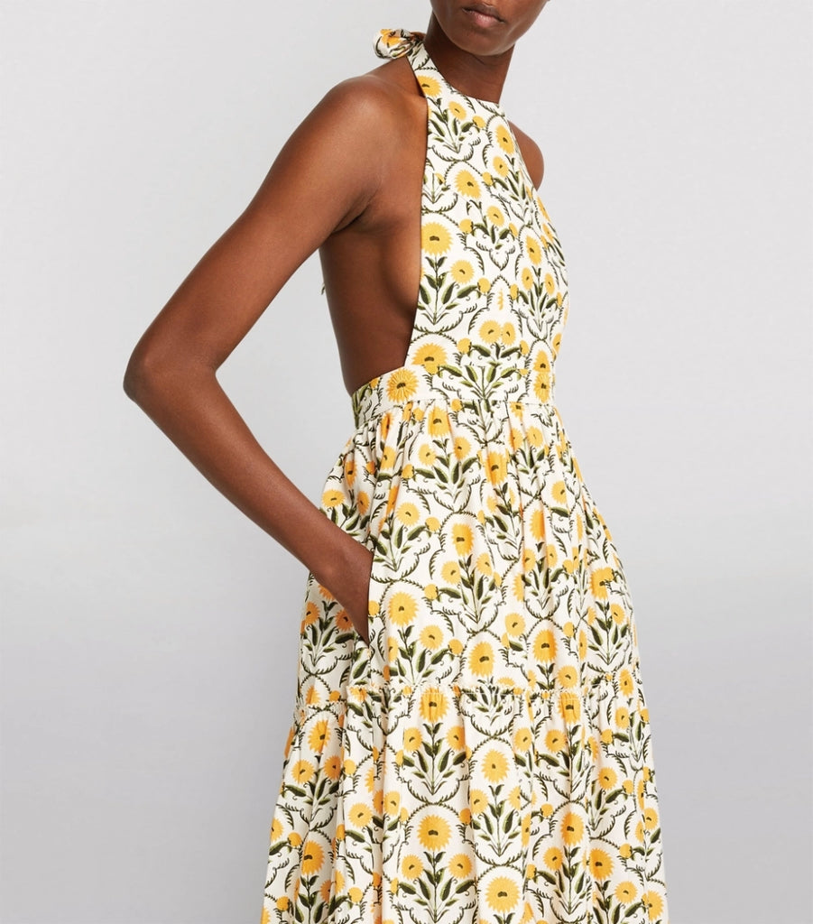 Naranja Mimosa Print Maxi Dress