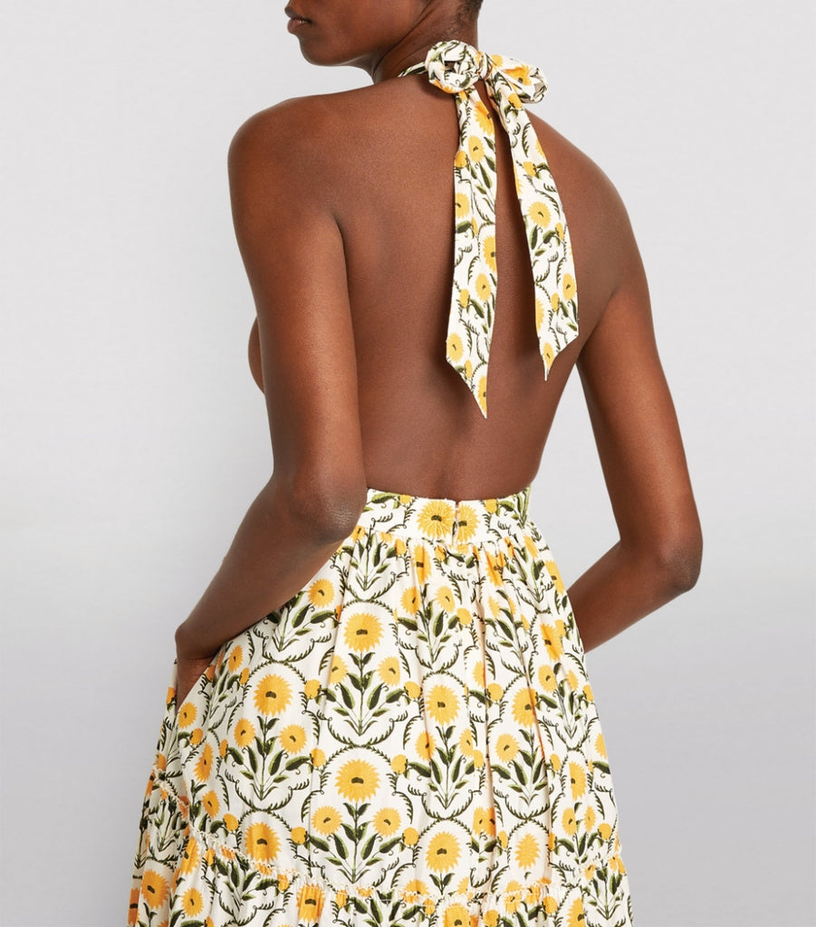 Naranja Mimosa Print Maxi Dress