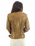 Punto Metallic Leather Jacket