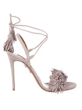 Aquazzura Wild Thing 105 Suede Fringe-Trimmed Sandals