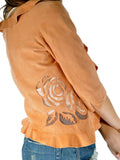 Emporio Armani Suede Ruffle Jacket