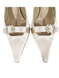 Badgley Mischka Crystal Buckle Slingbacks