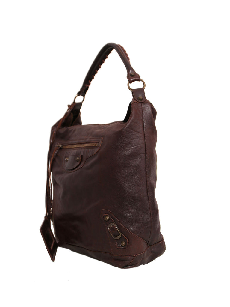 Balenciaga Motocross Classic Day Leather Hobo