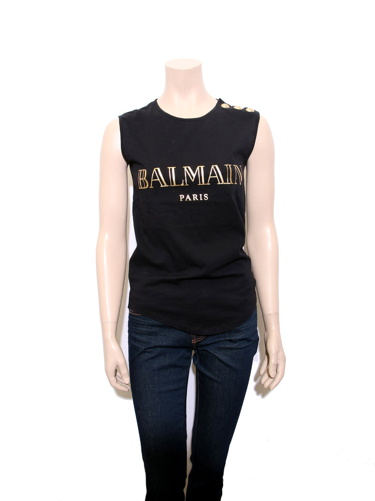 Balmain 3-Button Logo Tank Top