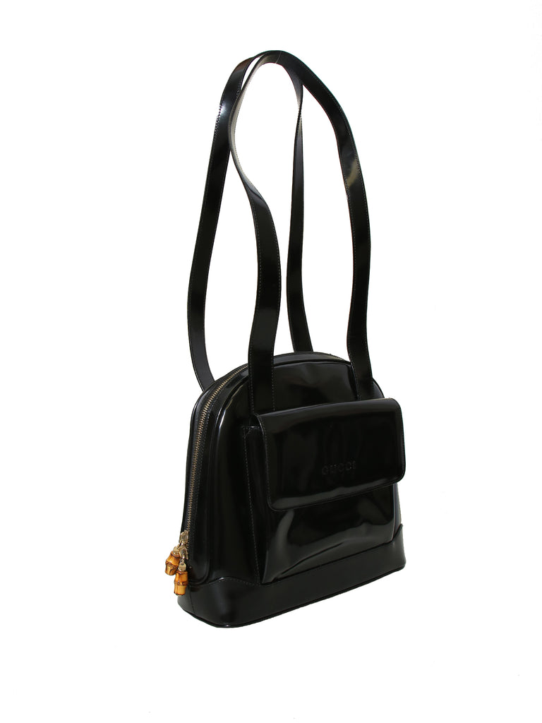 Gucci Vintage Patent Leather Shoulder Bag