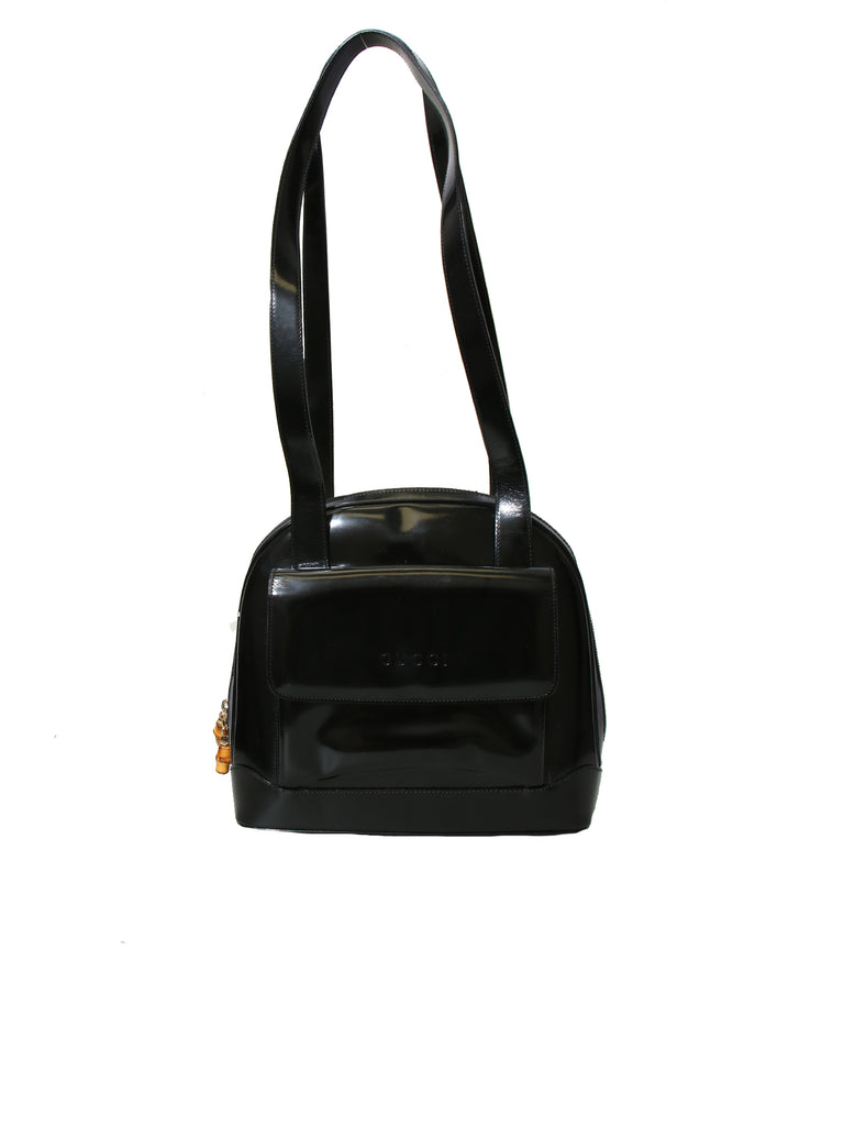 Gucci Vintage Patent Leather Shoulder Bag