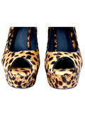 B Brian Atwood Bambola Leopard Peep-Toe Pumps