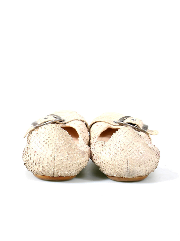 Christian Dior Snakeskin Ballet Flats