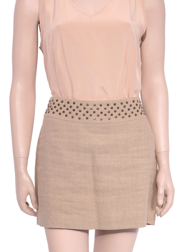 Michael Kors Studded Linen Skirt