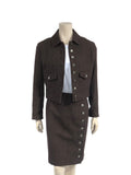 Louis Vuitton Wool Button Skirt