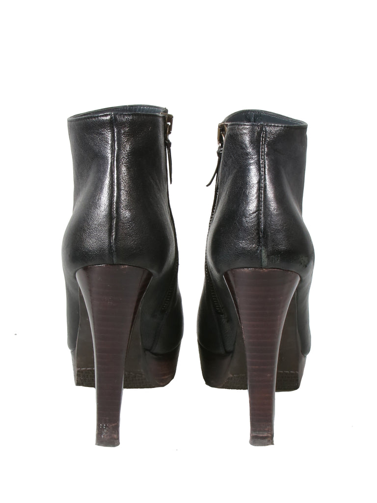 Stuart Weitzman Platform Leather Booties