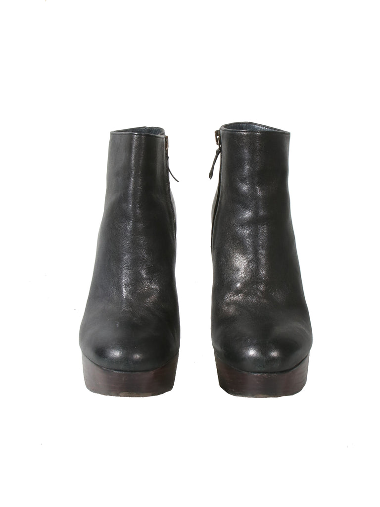 Stuart Weitzman Platform Leather Booties