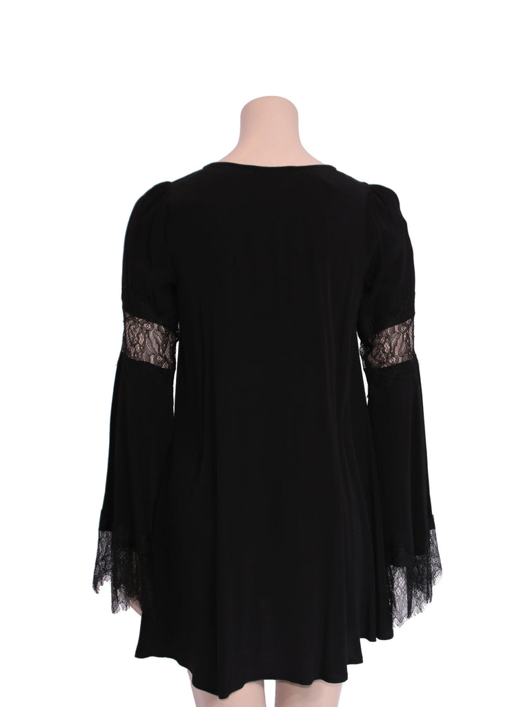 For Love & Lemons Lace Bell Sleeve Dress