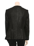 Donna Karan Draped Leather Jacket