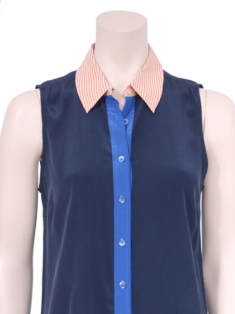 Equipment Silk Button-Up Shirt Dress