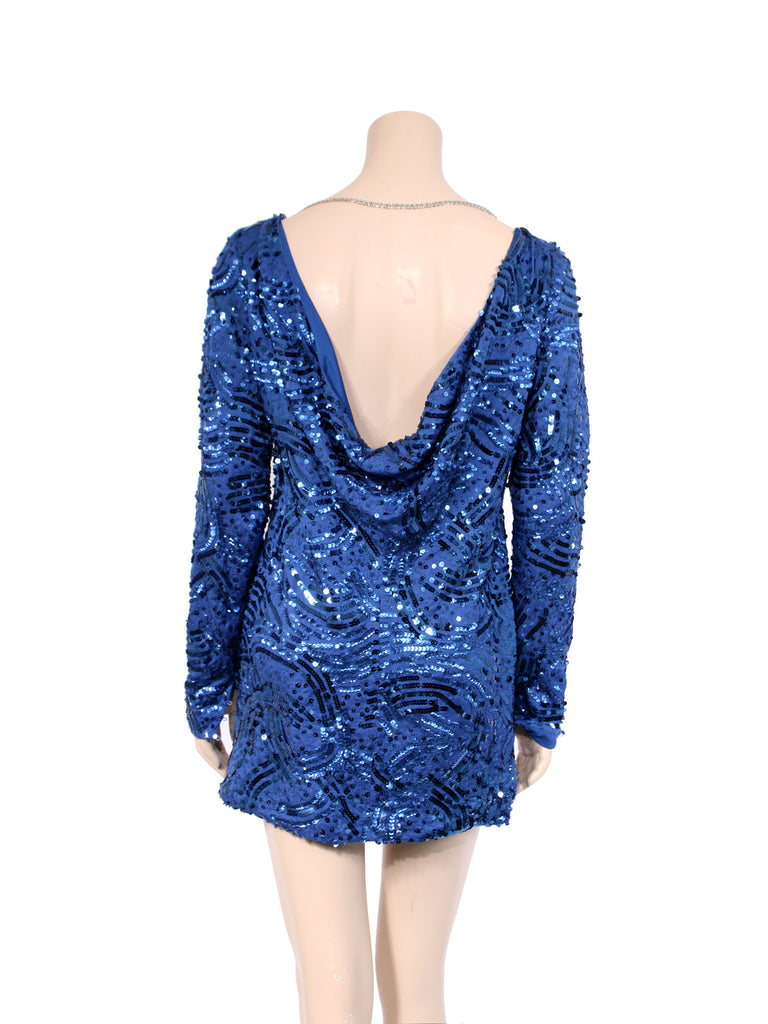 BCBG MaxAzria Sequin Backless Dress