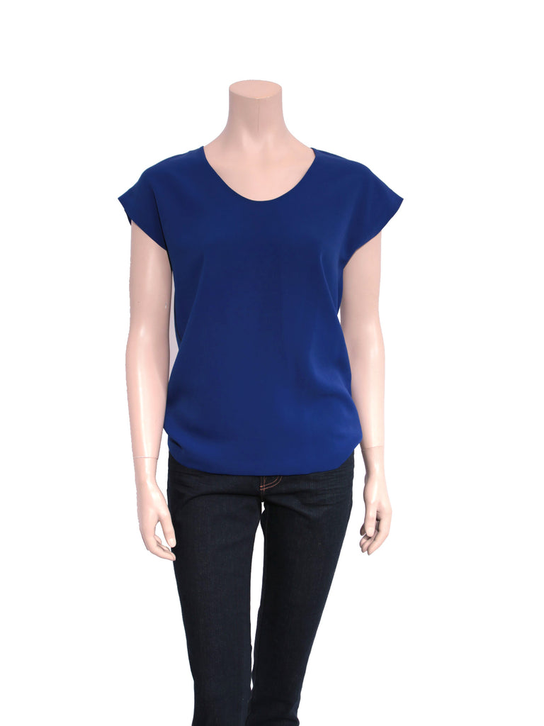DVF Short Sleeve Scoop Neck Top