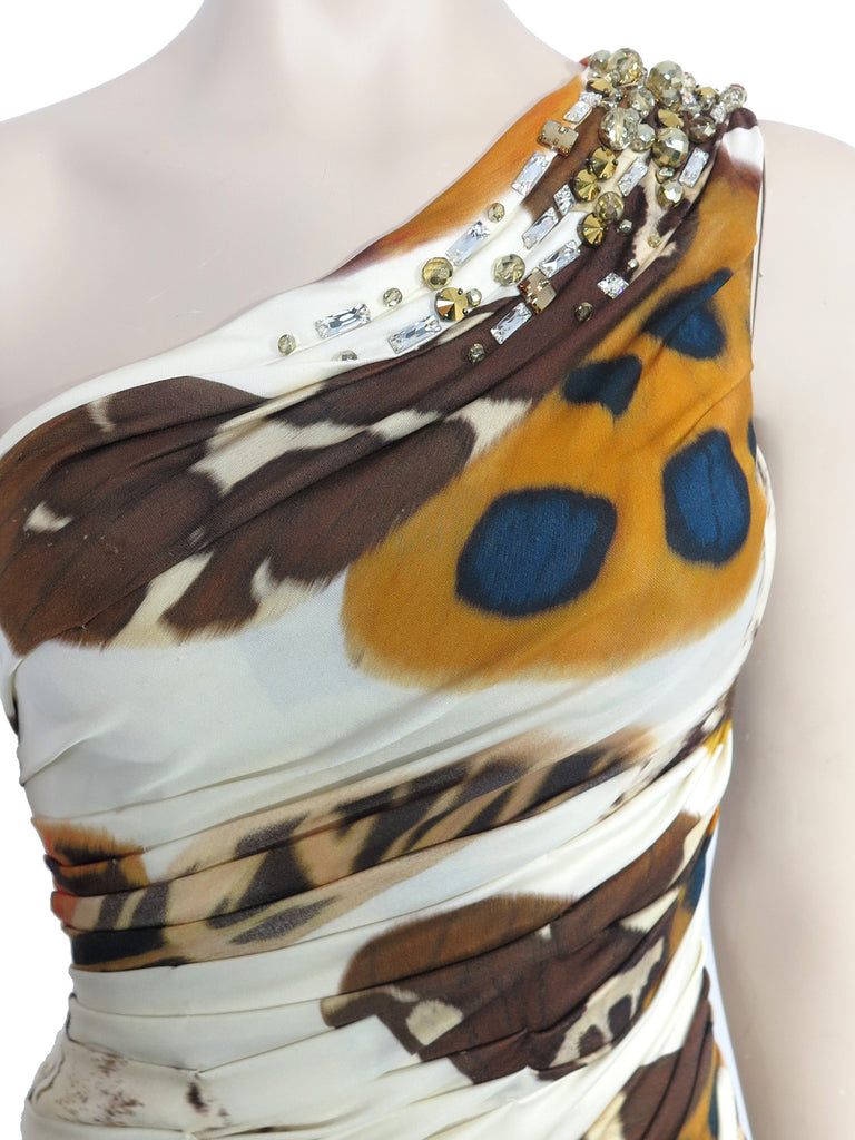 Bluemarine Embellished One-Shoulder Dress