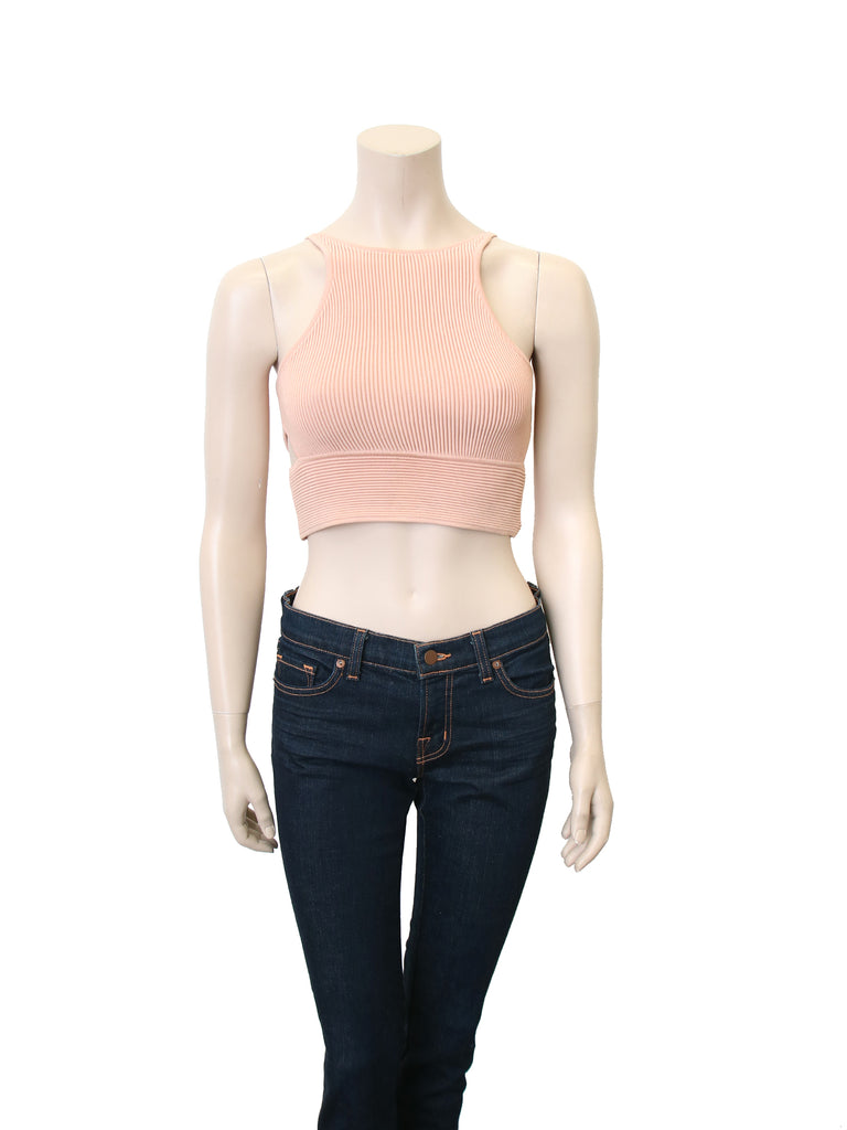 Jonathan Simkhai Textured Stretch-Knit Crop Top