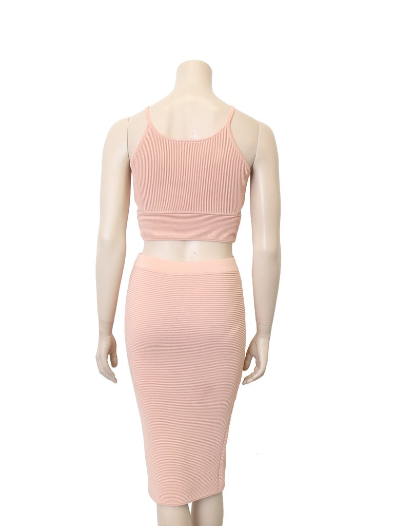 Jonathan Simkhai Textured Stretch-Knit Midi Skirt