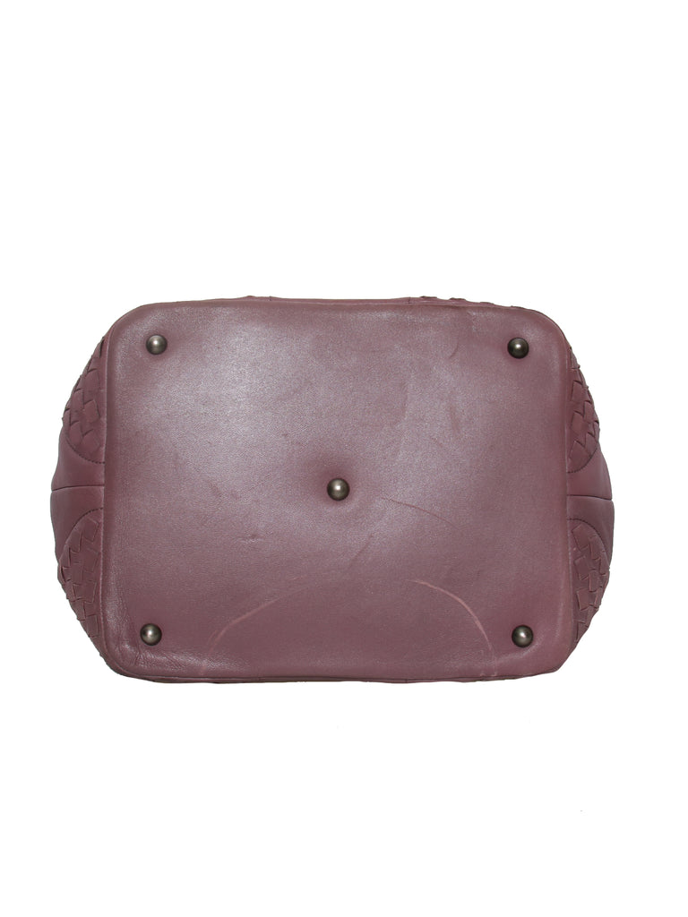 Bottega Veneta Intrecciato-Trimmed Leather Tote Bag