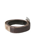 Gucci Monogram Canvas and Leather Belt