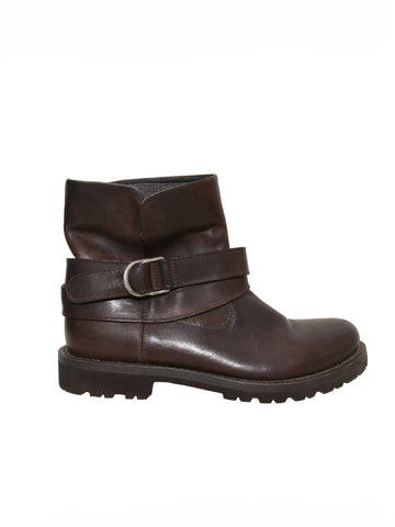 Brunello Cucinelli Monili-Trimmed Leather Boots