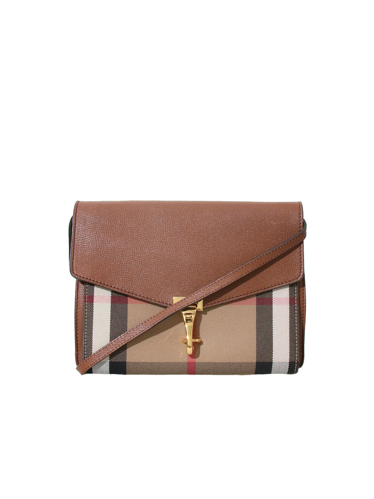 Burberry Leather and House Check Cross Body Bag