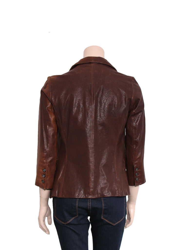 Elizabeth and James Leather Blazer