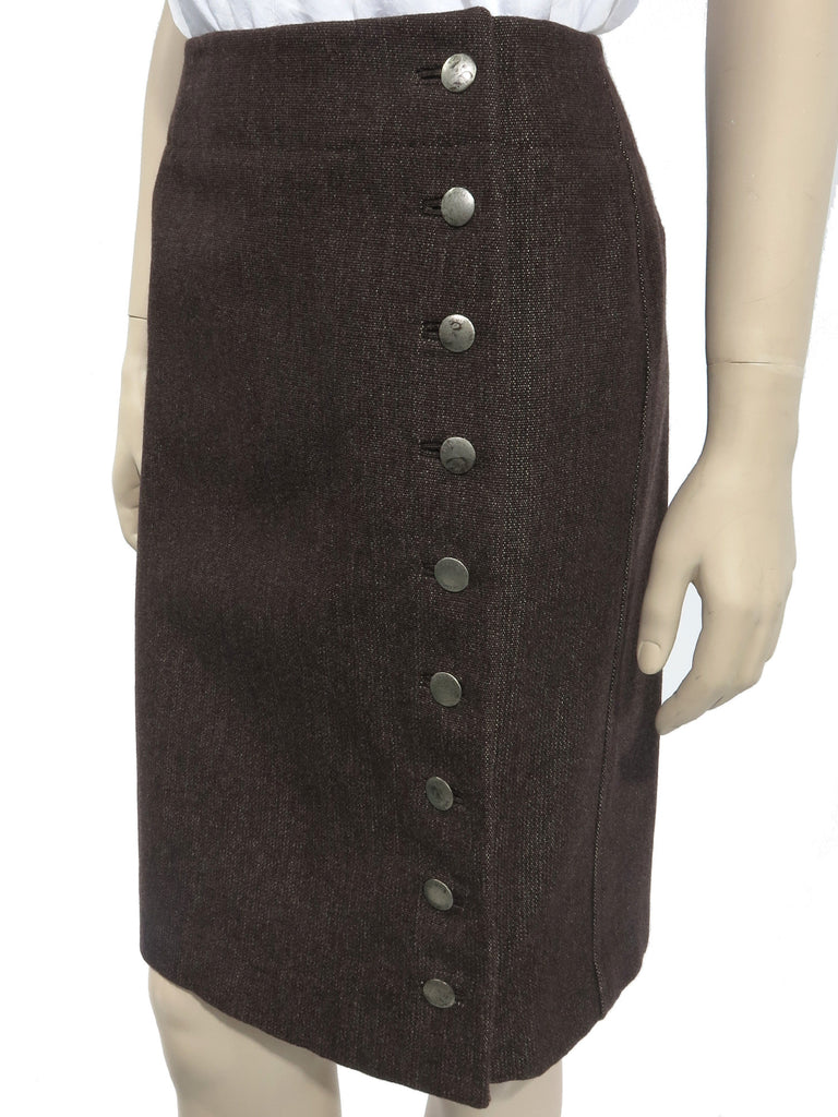 Louis Vuitton Wool Button Skirt