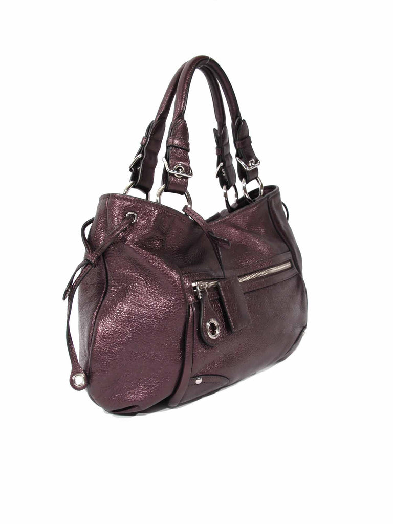 Car Shoe Metallic Leather Shoulder Bag