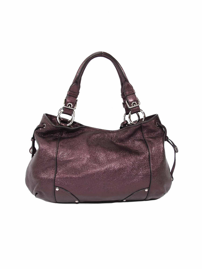 Car Shoe Metallic Leather Shoulder Bag